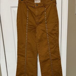 We The Free Brown Studded Pants Size 27